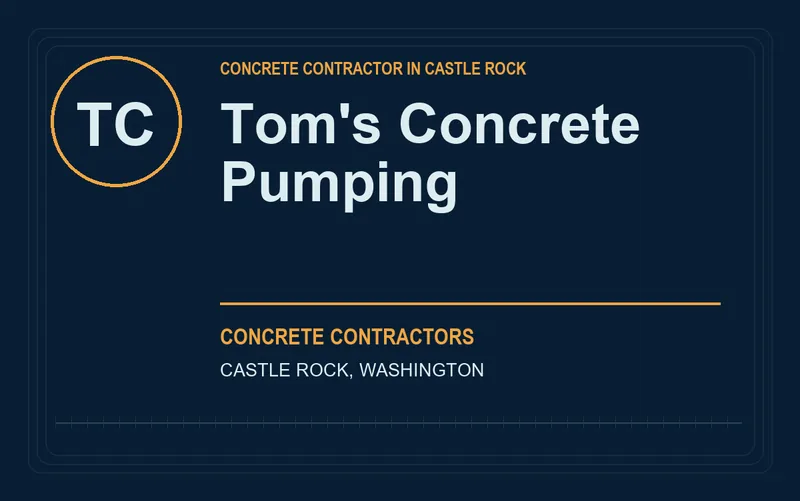 Tom's Concrete Pumping in Castle Rock, Washington