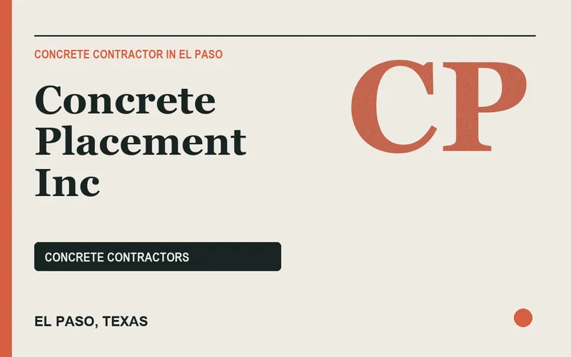 Concrete Placement Inc in El Paso, Texas