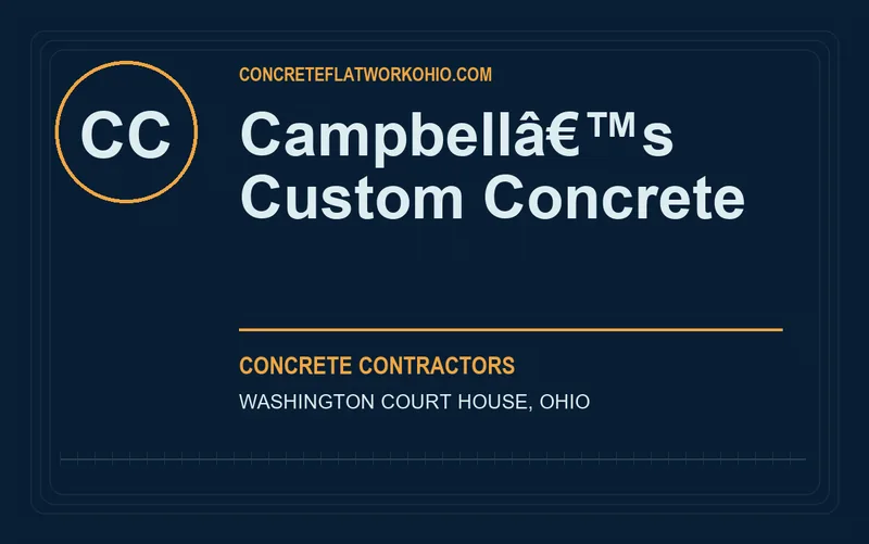 Campbellâ€™s Custom Concrete in Washington Court House, Ohio