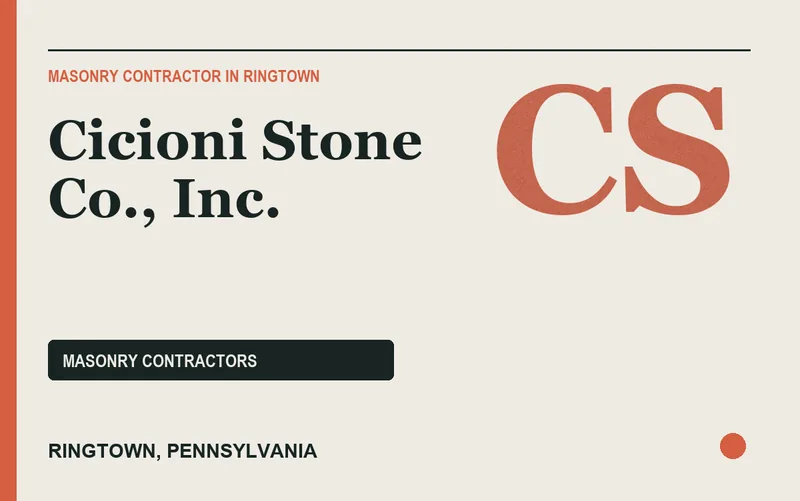 Cicioni Stone Co., Inc. in Ringtown, Pennsylvania