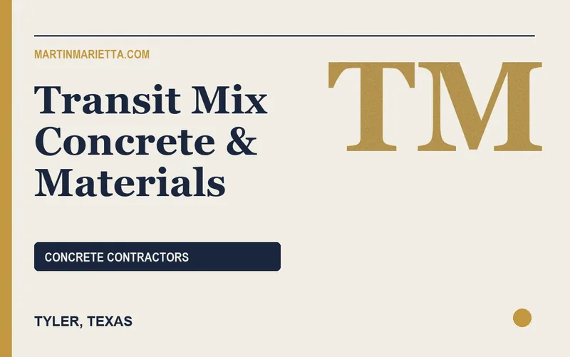 Transit Mix Concrete & Materials in Tyler, Texas