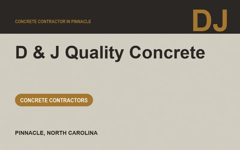 D & J Quality Concrete in Pinnacle, North Carolina