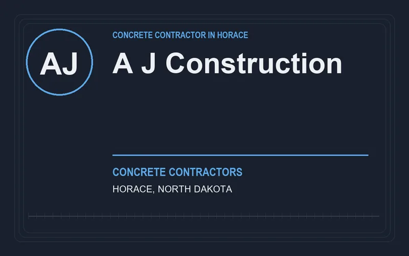 A J Construction in Horace, North Dakota