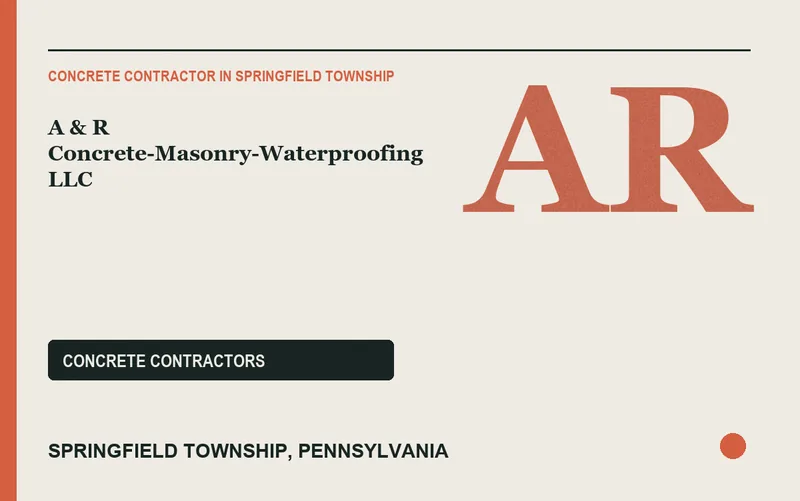 A & R Concrete-Masonry-Waterproofing llc in Springfield Township, Pennsylvania