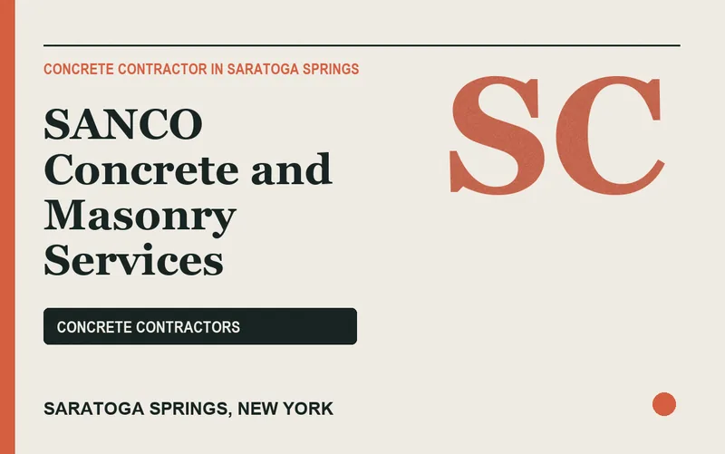 SANCO Concrete and Masonry Services in Saratoga Springs, New York