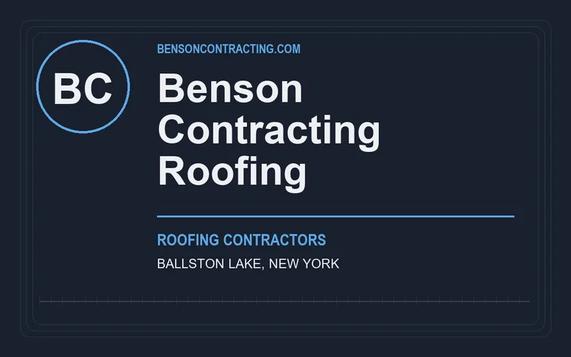 Benson Contracting Roofing in Ballston Lake, New York