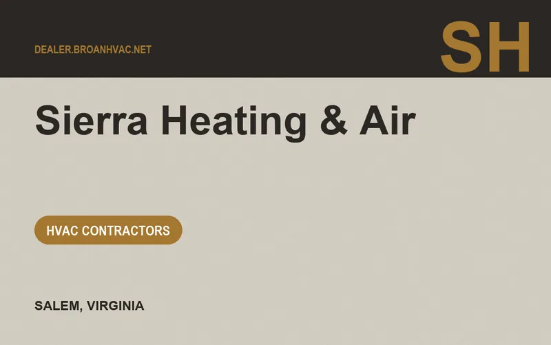 Sierra Heating & Air in Salem, Virginia