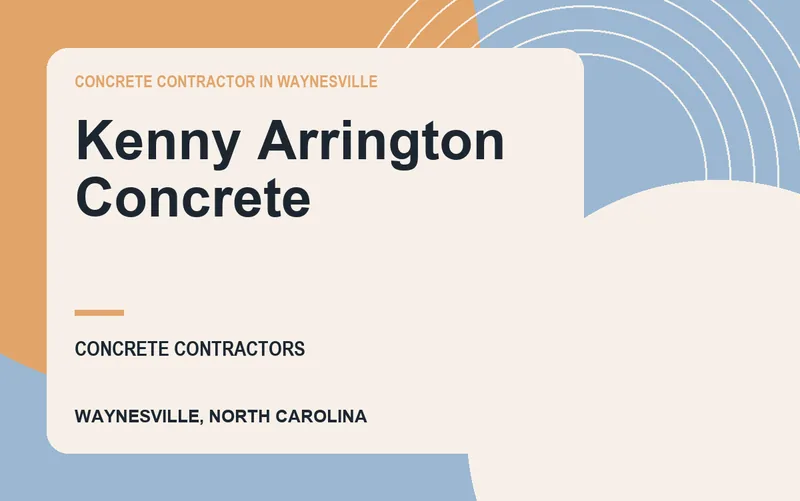 Kenny Arrington Concrete in Waynesville, North Carolina
