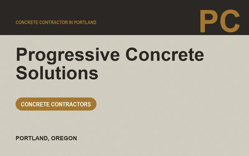 Progressive Concrete Solutions in Portland, Oregon
