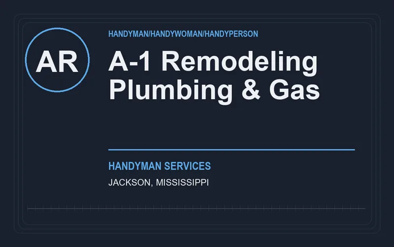 A-1 Remodeling Plumbing & Gas in Jackson, Mississippi