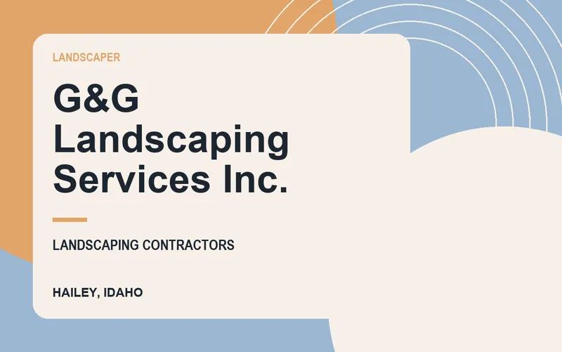 G&G Landscaping Services Inc. in Hailey, Idaho