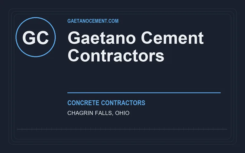 Gaetano Cement Contractors in Chagrin Falls, Ohio