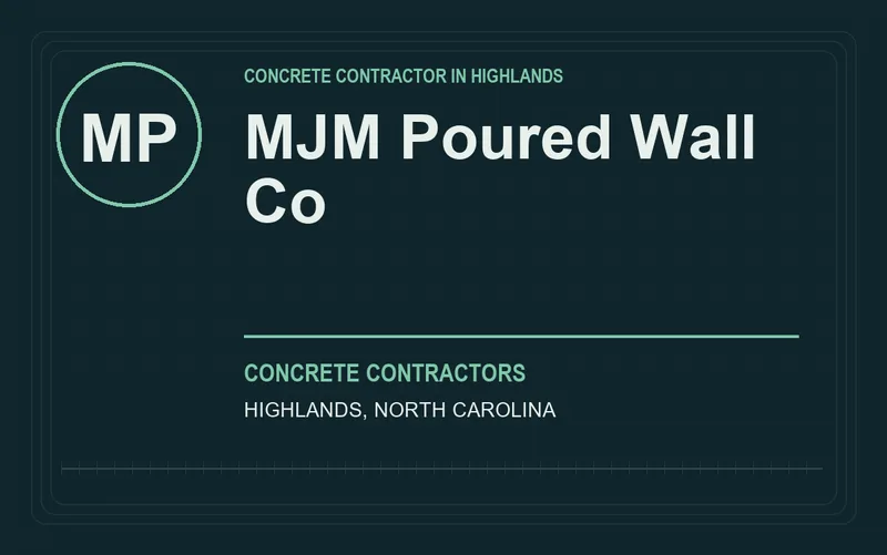 MJM Poured Wall Co in Highlands, North Carolina