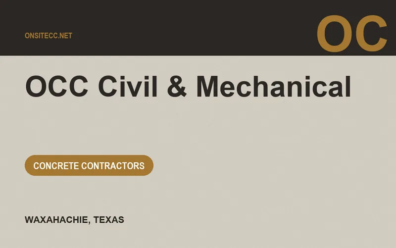 OCC Civil & Mechanical in Waxahachie, Texas