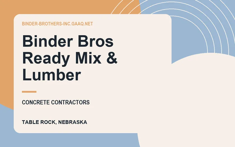 Binder Bros Ready Mix & Lumber in Table Rock, Nebraska
