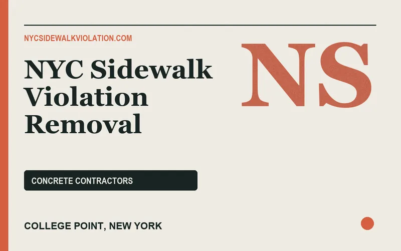 NYC Sidewalk Violation Removal in College Point, New York