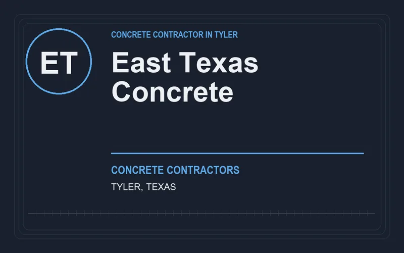 East Texas Concrete in Tyler, Texas