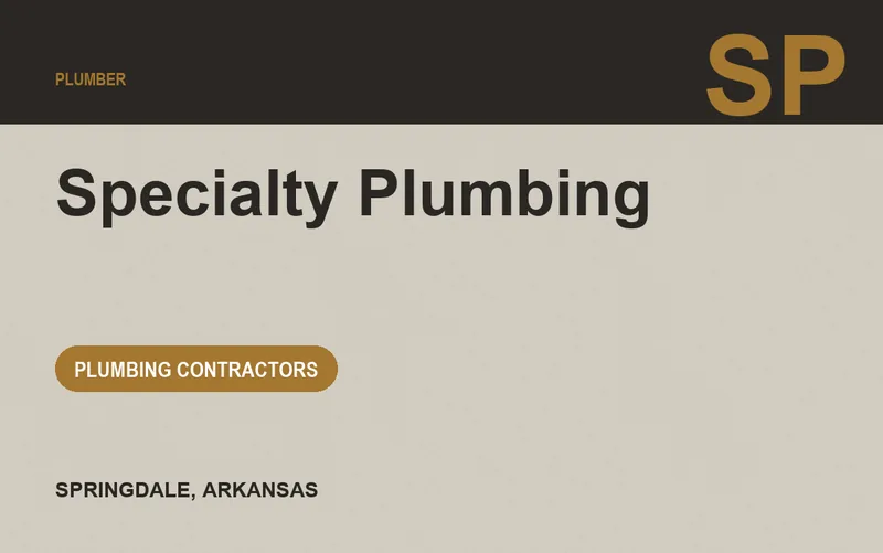 Specialty Plumbing in Springdale, Arkansas
