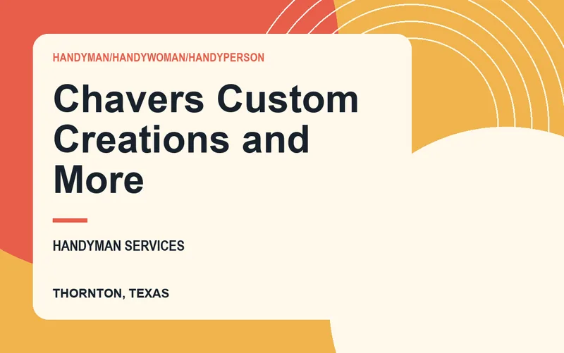 Chavers Custom Creations and More in Thornton, Texas