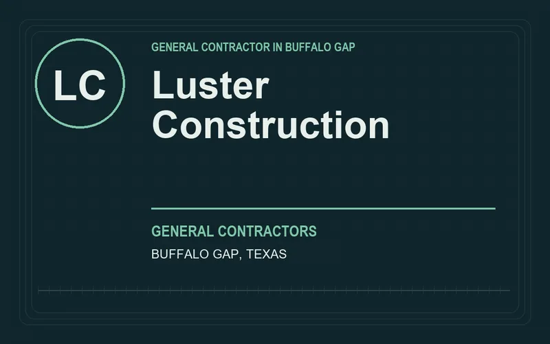 Luster Construction in Buffalo Gap, Texas
