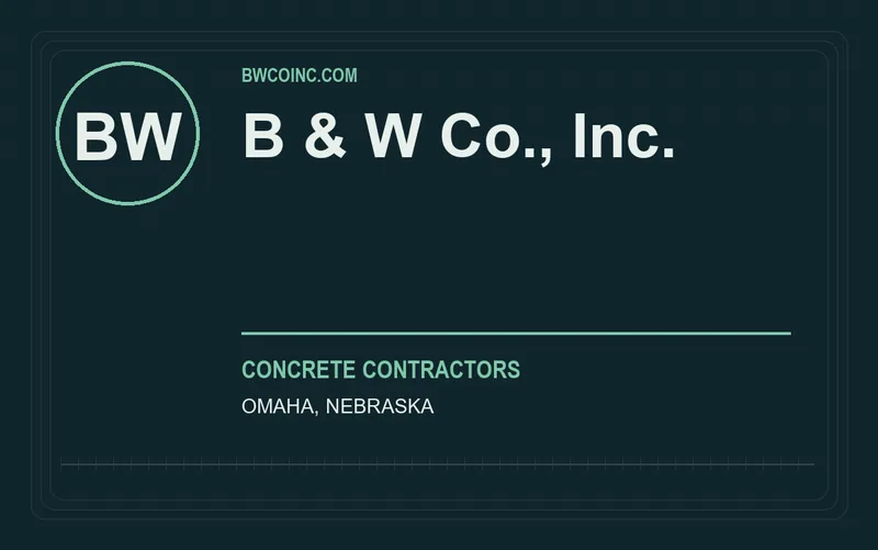 B & W Co., Inc. in Omaha, Nebraska