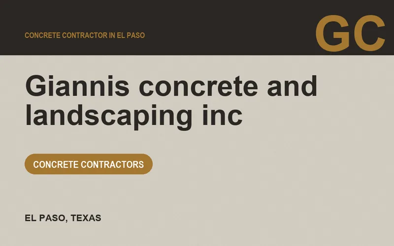 Giannis concrete and landscaping inc in El Paso, Texas