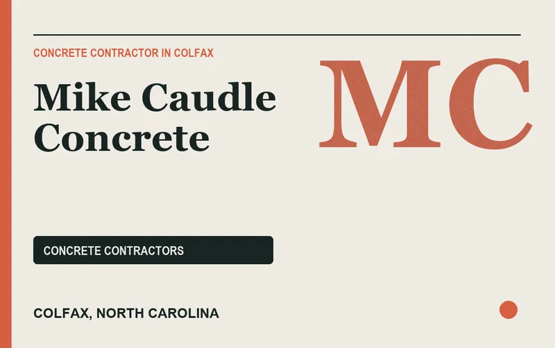 Mike Caudle Concrete in Colfax, North Carolina