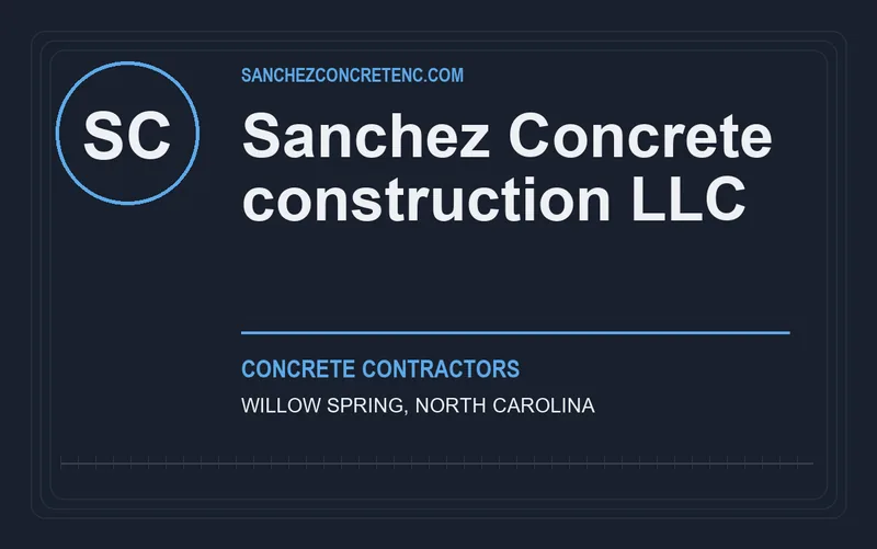 Sanchez Concrete construction LLC in Willow Spring, North Carolina