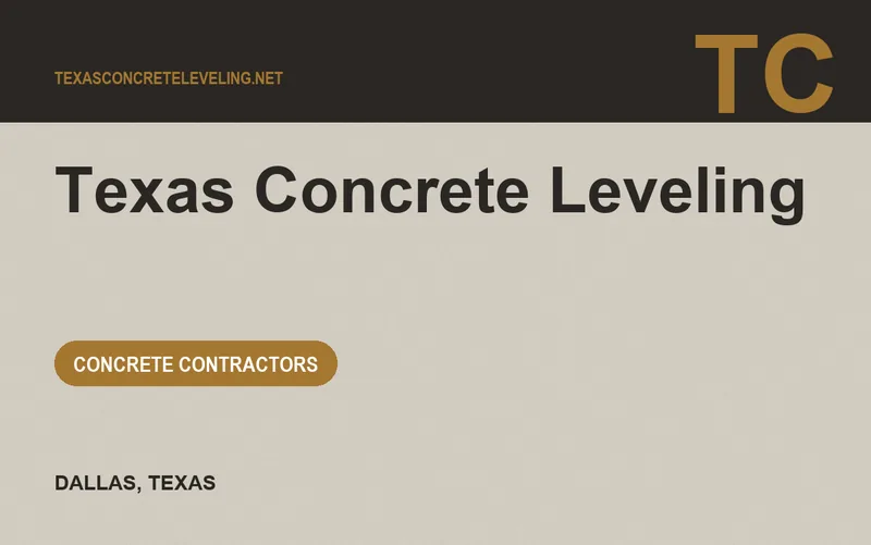 Texas Concrete Leveling in Dallas, Texas