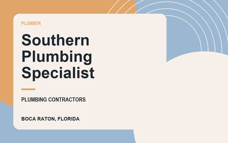 Southern Plumbing Specialist in Boca Raton, Florida