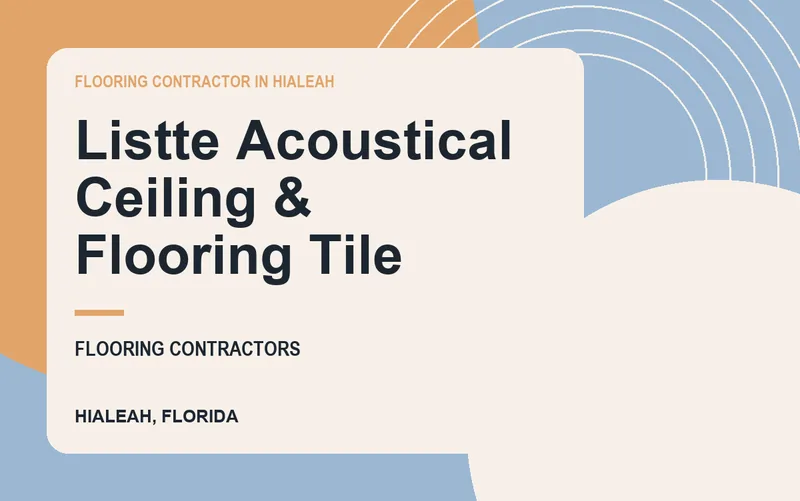 Listte Acoustical Ceiling & Flooring Tile in Hialeah, Florida
