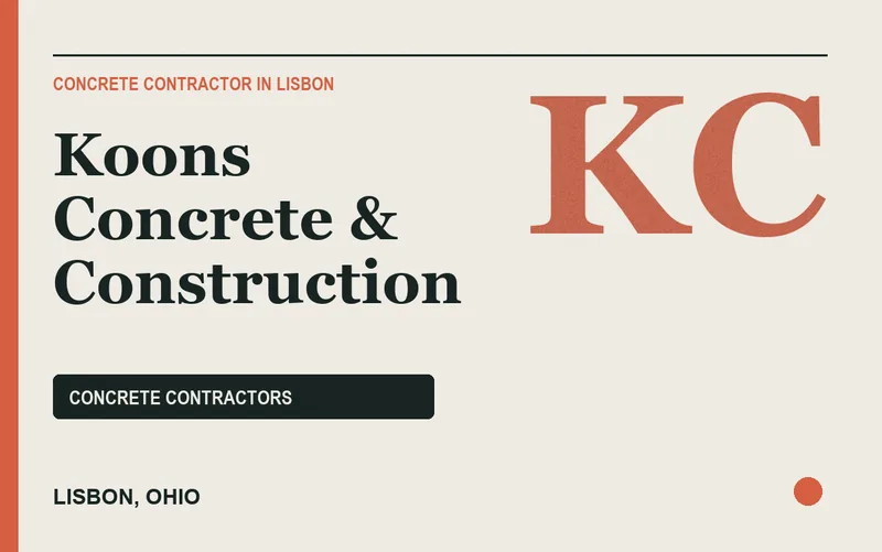 Koons Concrete & Construction in Lisbon, Ohio