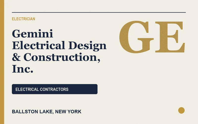 Gemini Electrical Design & Construction, Inc. in Ballston Lake, New York