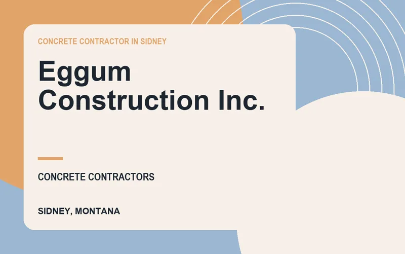 Eggum Construction Inc. in Sidney, Montana