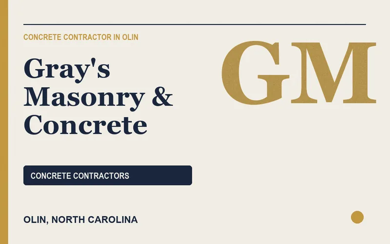 Gray's Masonry & Concrete in Olin, North Carolina