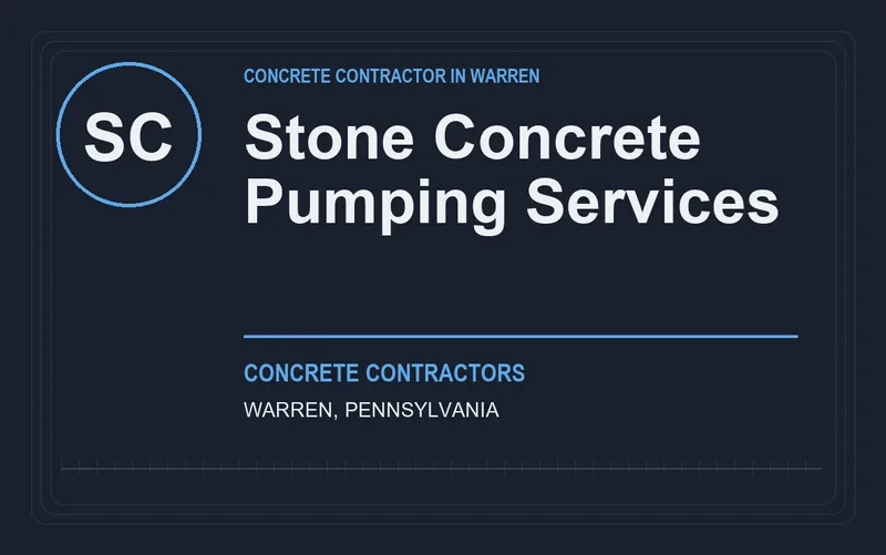 Stone Concrete Pumping Services in Warren, Pennsylvania