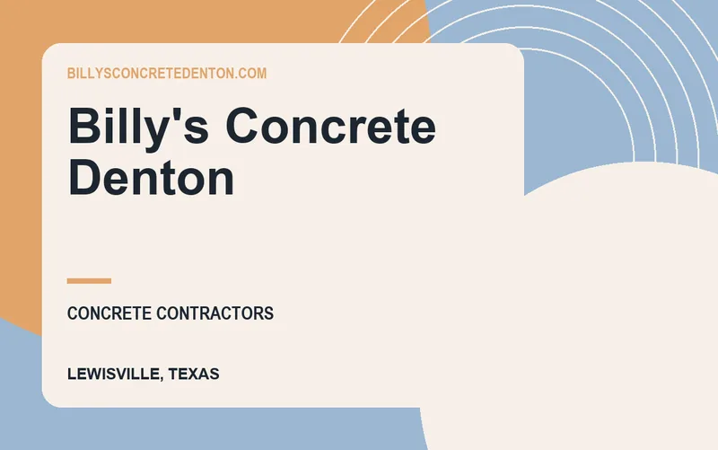Billy's Concrete Denton in Lewisville, Texas