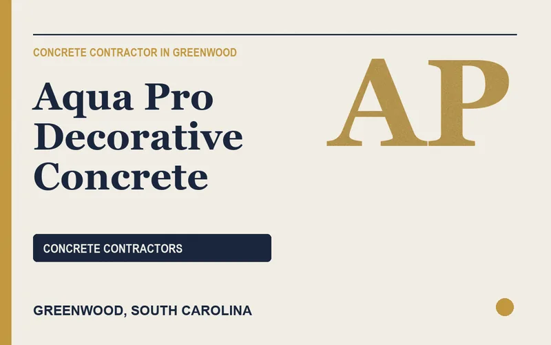 Aqua Pro Decorative Concrete in Greenwood, South Carolina