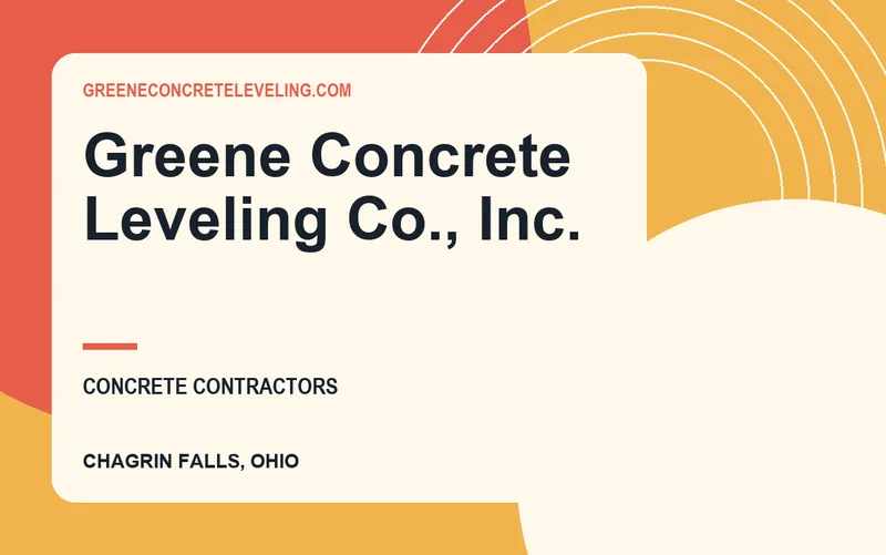 Greene Concrete Leveling Co., Inc. in Chagrin Falls, Ohio