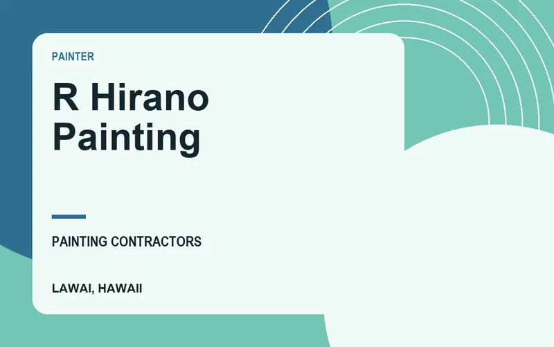 R Hirano Painting in Lawai, Hawaii
