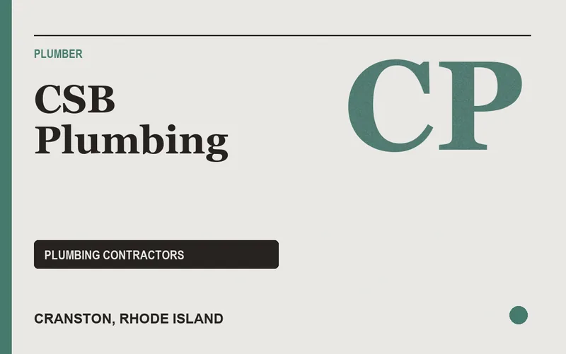 CSB Plumbing in Cranston, Rhode Island