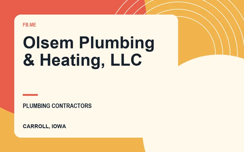 Olsem Plumbing & Heating, LLC in Carroll, Iowa