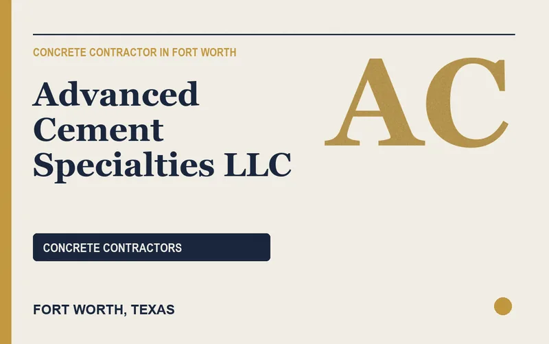 Advanced Cement Specialties llc in Fort Worth, Texas