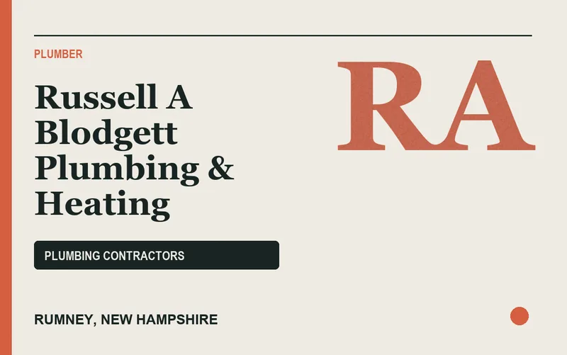 Russell A Blodgett Plumbing & Heating in Rumney, New Hampshire