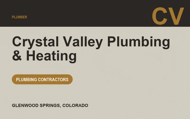 Crystal Valley Plumbing & Heating in Glenwood Springs, Colorado