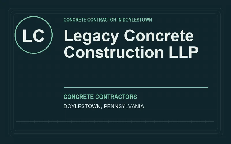 Legacy Concrete Construction LLP in Doylestown, Pennsylvania