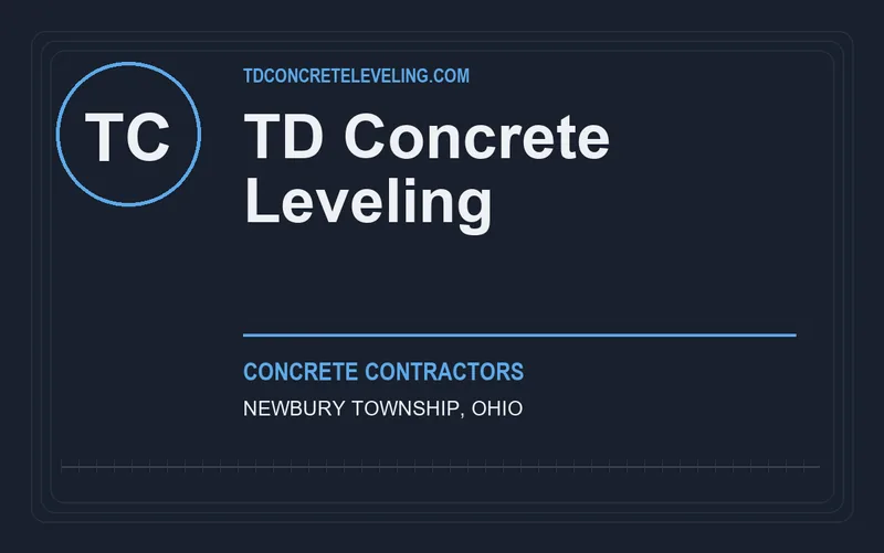 TD Concrete Leveling in Newbury Township, Ohio