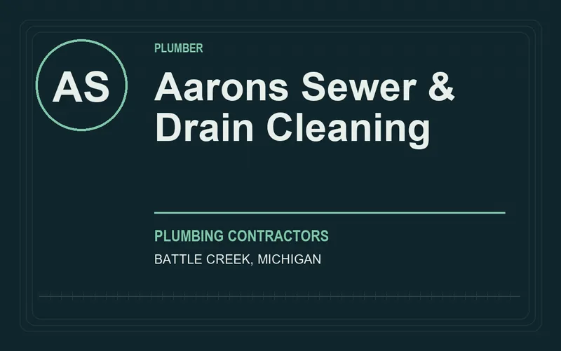 Aarons Sewer & Drain Cleaning in Battle Creek, Michigan