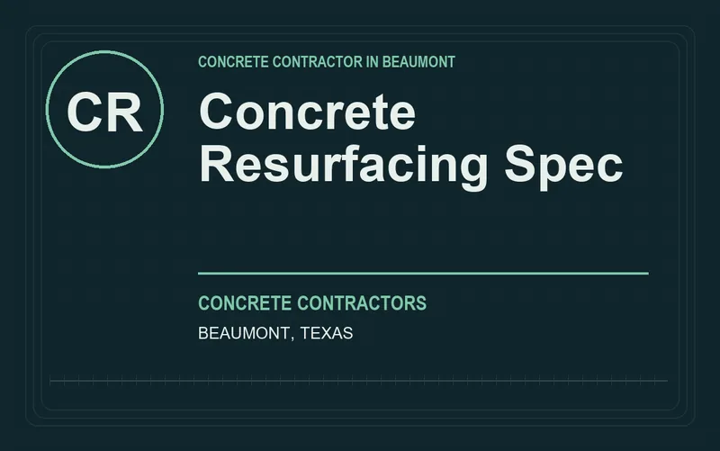 Concrete Resurfacing Spec in Beaumont, Texas