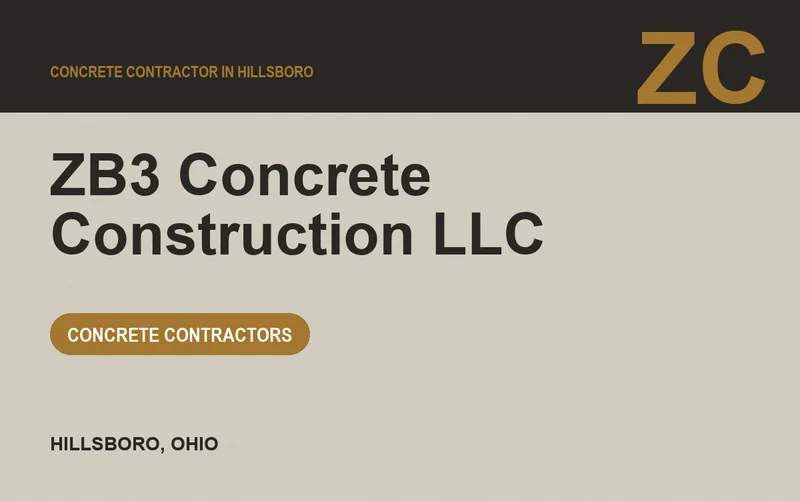 ZB3 Concrete Construction LLC in Hillsboro, Ohio